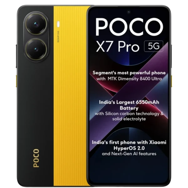 Poco X7 Pro 5G 12GB RAM, 256GB Storage Yellow (Pre-owned)