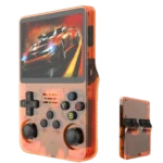 R36S Handheld Video Game Console Transparent Orange